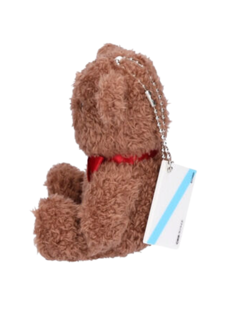 Bandai Record Height W Teddy Bear Mascot Keychain Plush