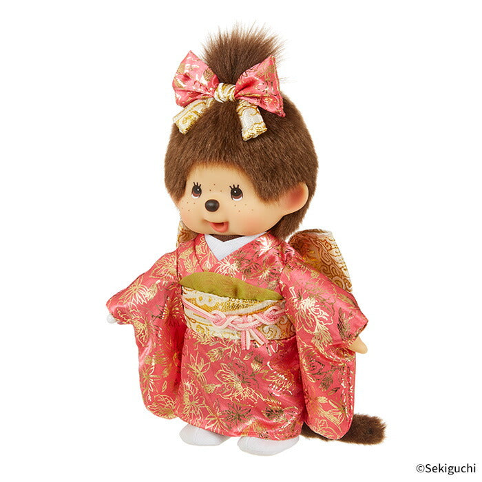 Sekiguchi Monchhichi Girl in Furisode Kimono Plush Doll