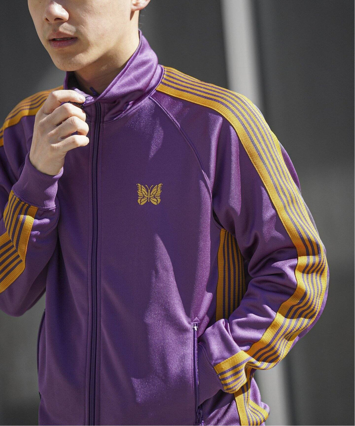 Needles POLY SMOOTH 25SS PURPLE Track Jacket