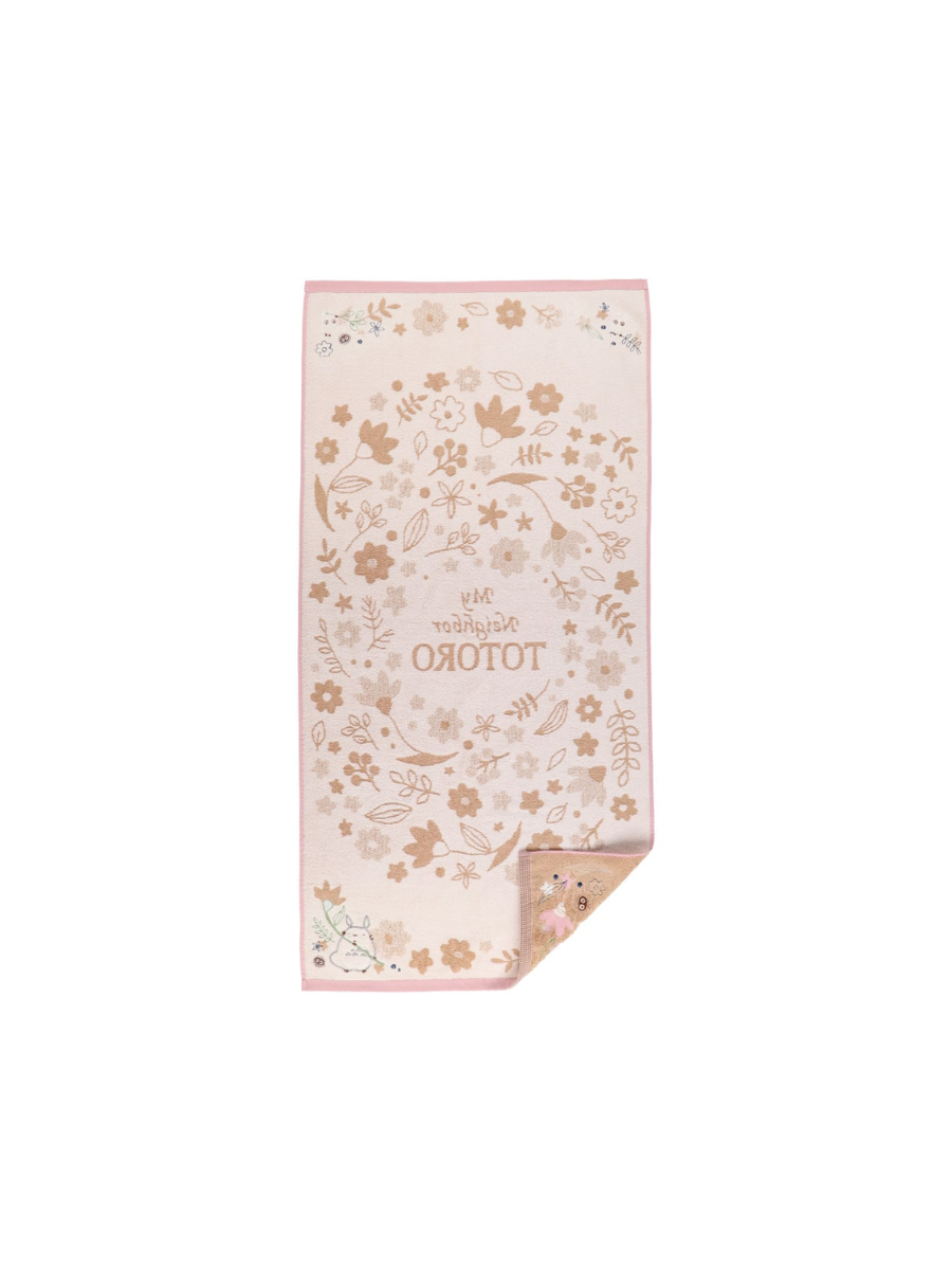My Neighbor Totoro Antique Leaf Bath Towel Organic Cotton Embroidered