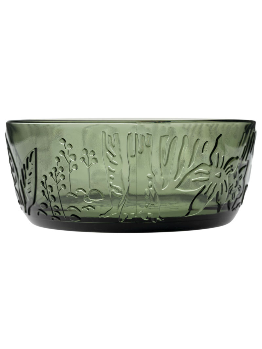 Moomin Glass Bowl 350ml Pine Green