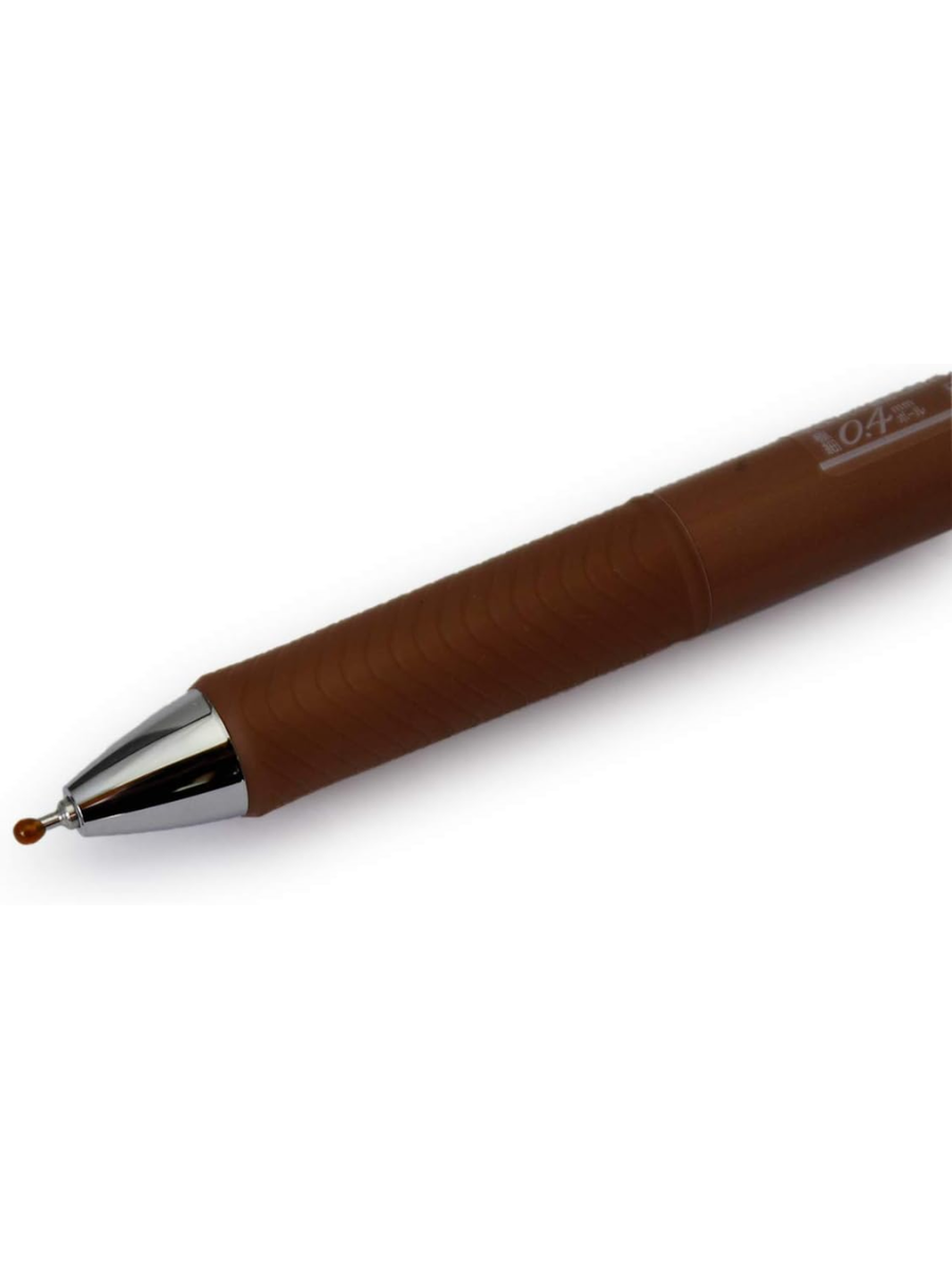 Pentel Energel Clena 0.4mm Extra Fine Needle Tip Brown BLN74L-E
