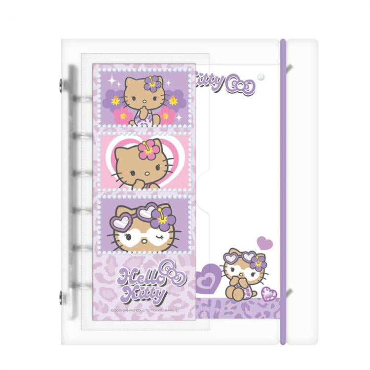 Hello Kitty Sukipeta Sticker Binder Leopard Design Collection Book