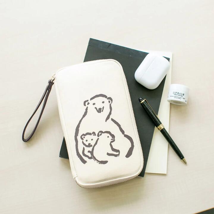 Hobonichi Techo 2026 Small Drawer Pouch – Izumi Shiokawa Polar Bear