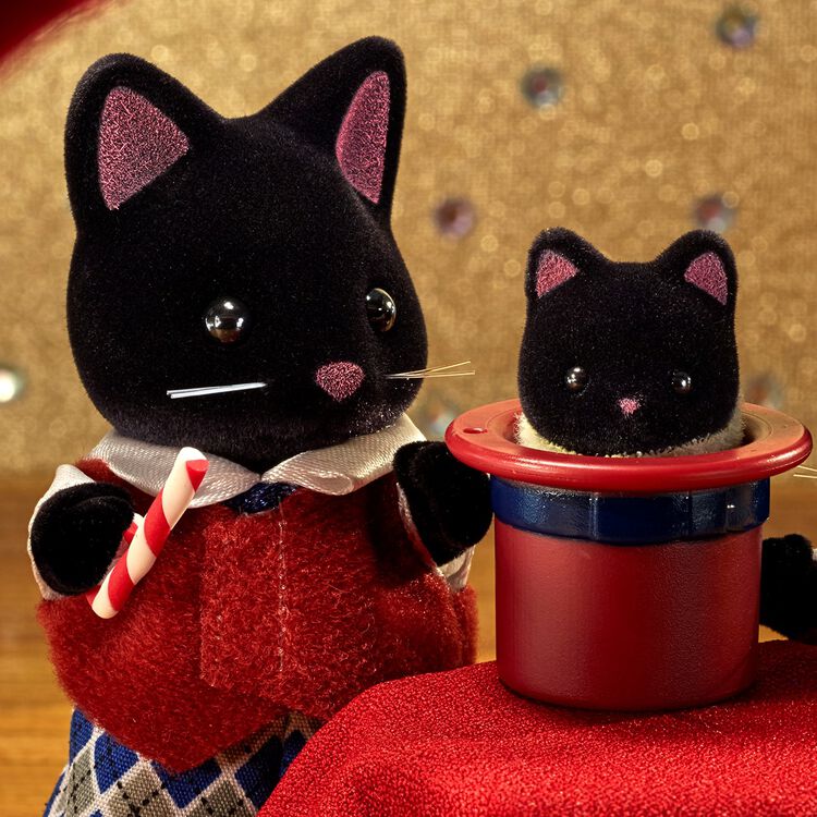 Sylvanian Families Starry Sky Cat Family Figure Set 4pcs Poseable Dolls
