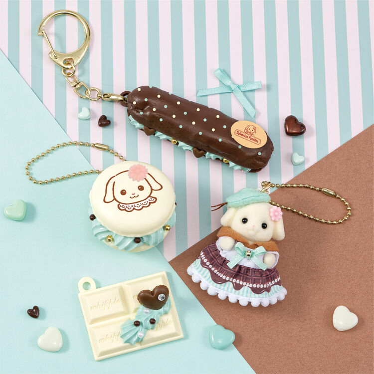 Sylvanian Families Whipple Series Creamy Chocolate Mint Keychain Set