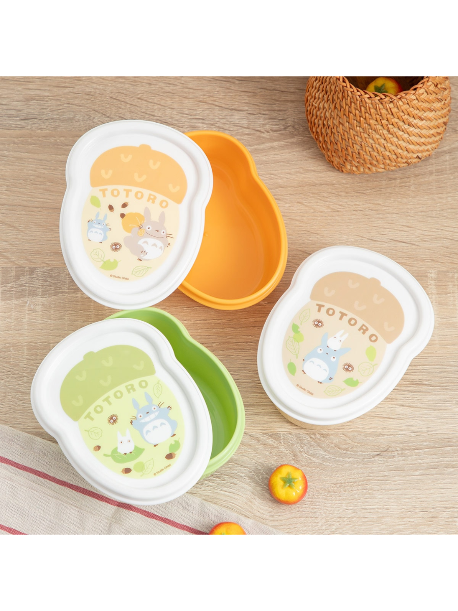 Totoro Bento Storage Container Set 3-Pack Stackable Lunch Boxes
