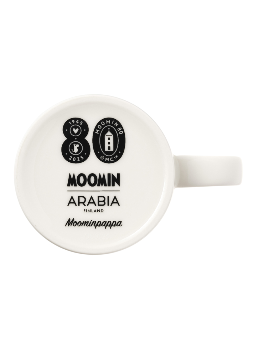 Moomin Classic Mug 0.3L 80th Anniversary Moominpappa Grey