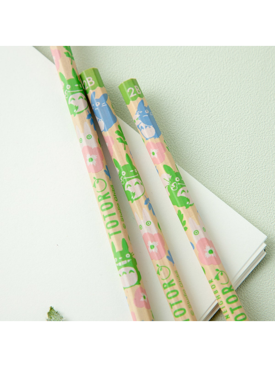 My Neighbor Totoro 2B Pencil Set 12 Pack Colorful Leaf Design