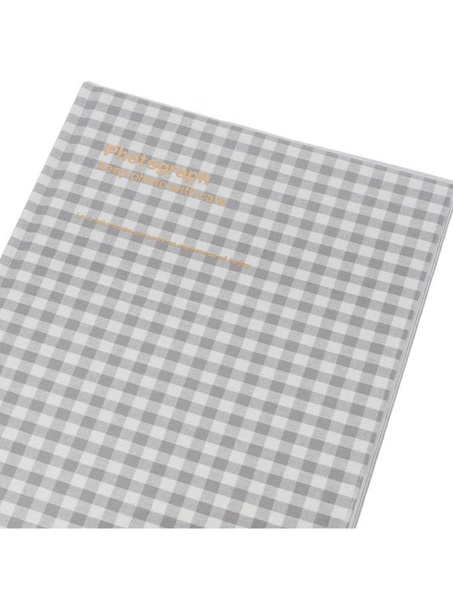 Delphonics Gingham Check Photo Album M Sticky Pages 40 Photos L Size Fabric Cover Scrapbook Web Exclusive Color