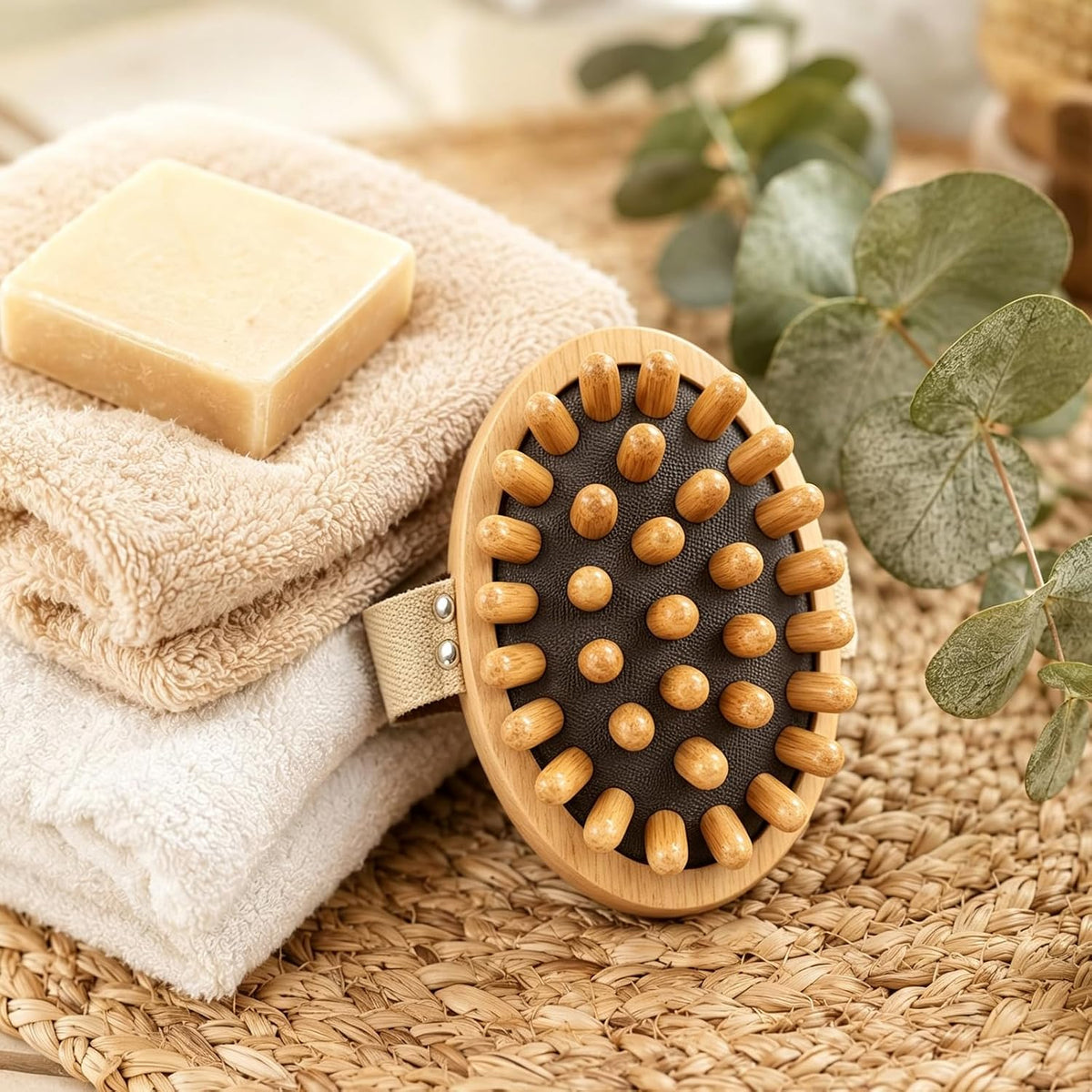 TTETNLY Beech Wood Air Cushion Massage Brush