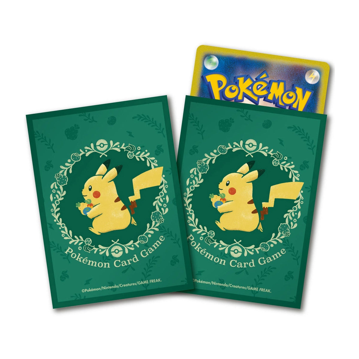 Pokemon Card Game Deck Shield Pikachu & Berries Card Sleeves 64pcs