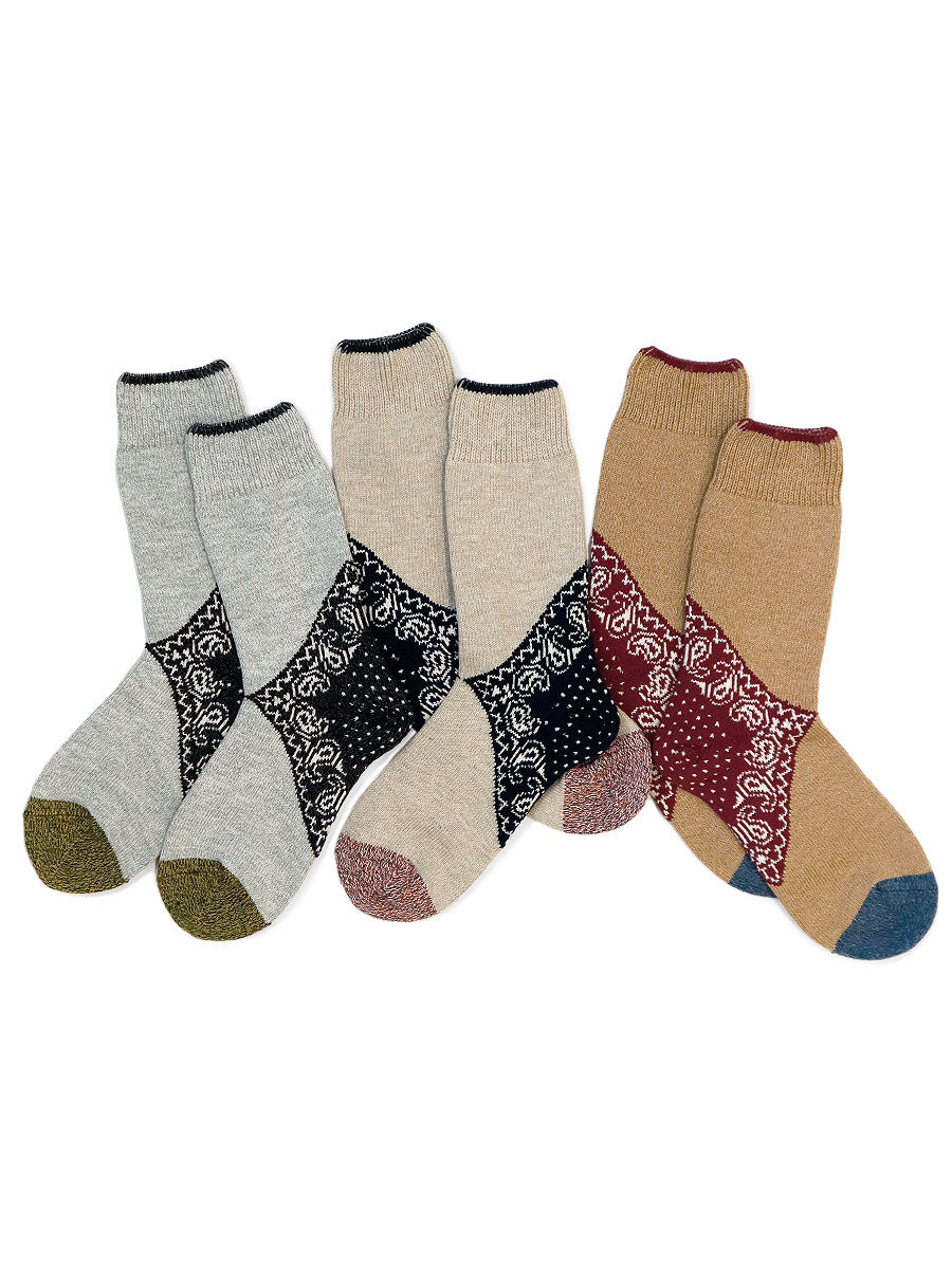 Kapital 96 Heel Paisley Bandana Socks
