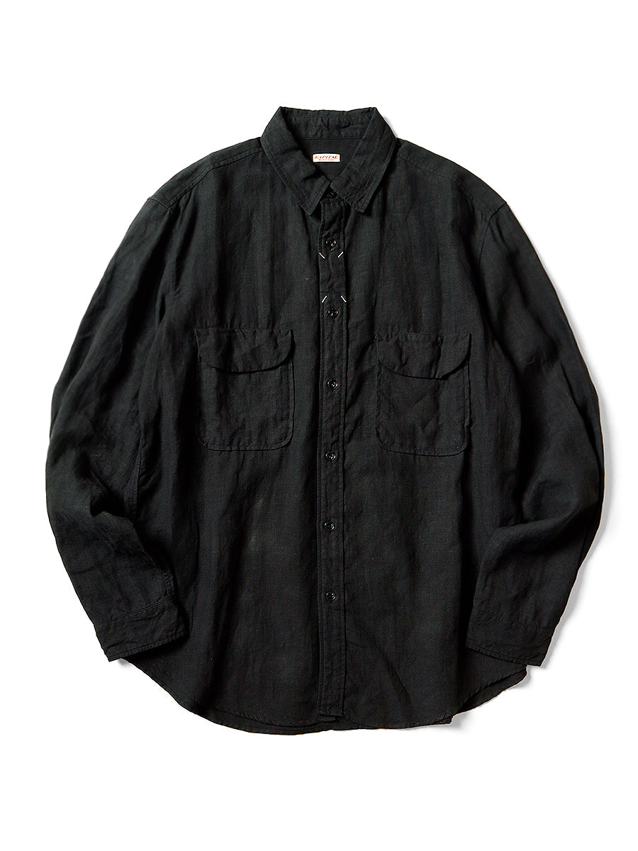 Kapital linen clip shirt (long sleeve)