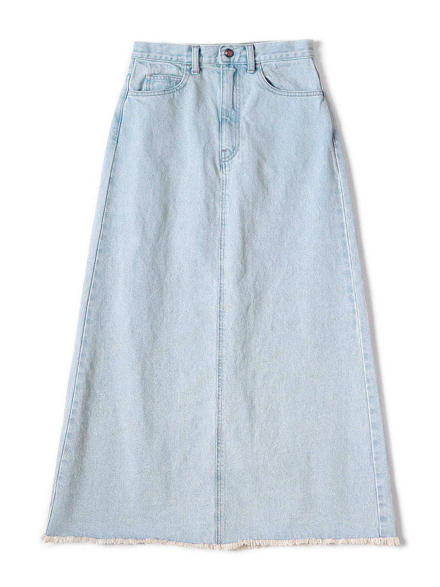 Kapital 13oz Denim High Waisted Maxi Skirt (Processed)