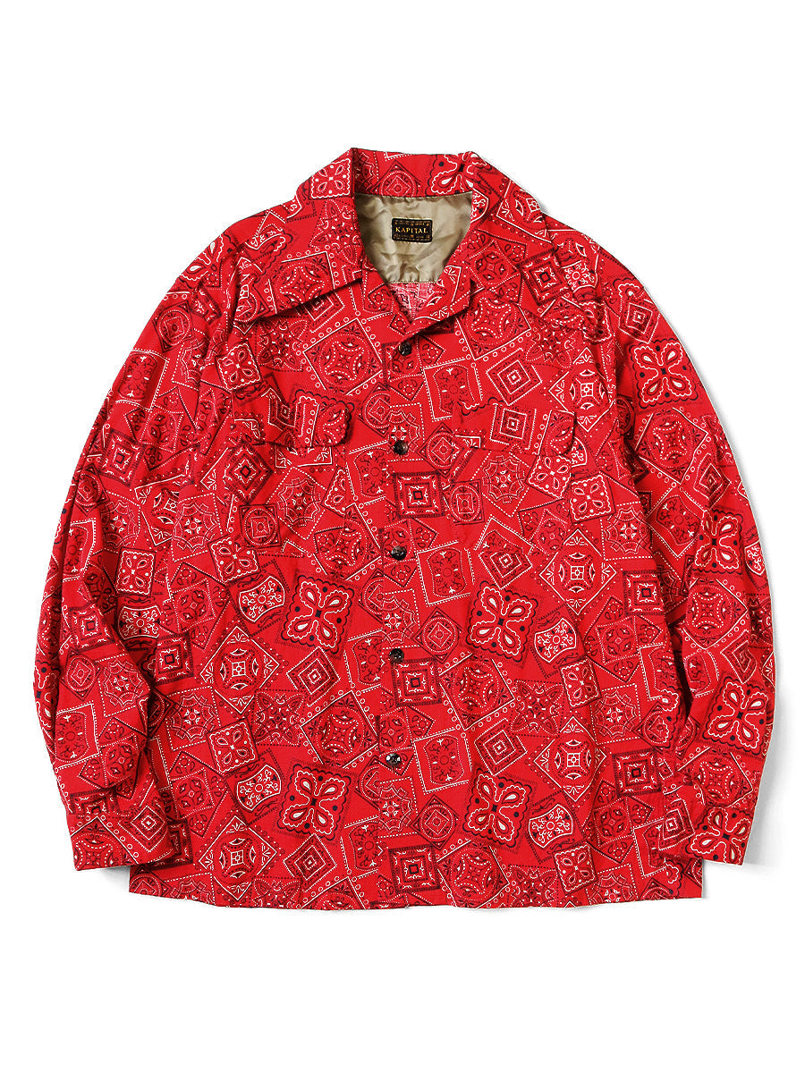 Kapital Murasheeching COOKIE Bandana Pattern Wrangle Collar Board Shirt (long sleeve)