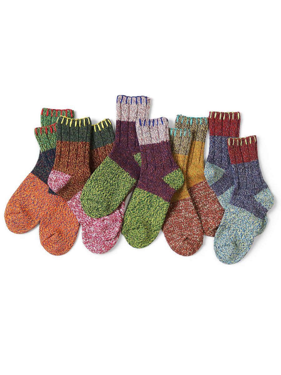 Kapital Wool Van Gogh Heather Hobo Stitch Socks
