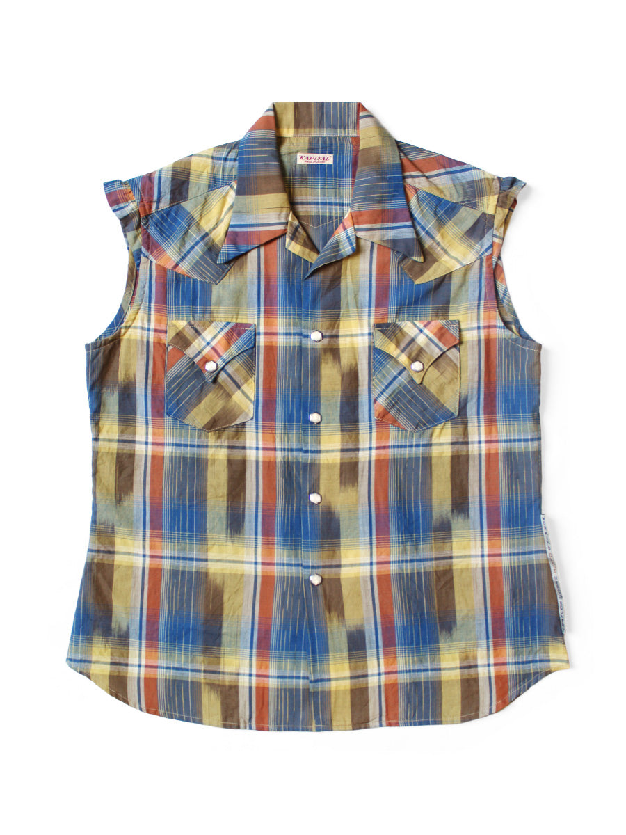 Kapital Ikat Check Love-ly Western Shirt women