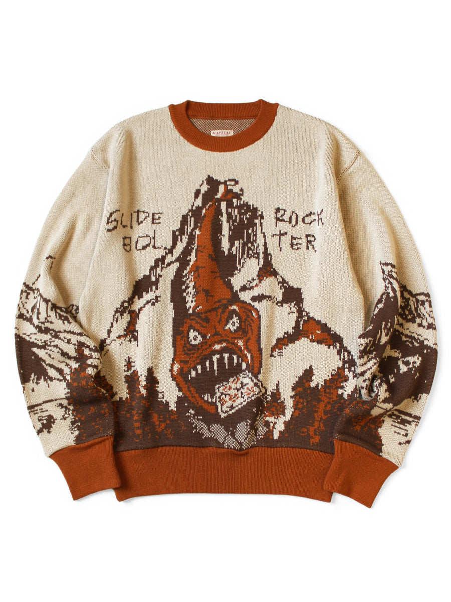 Kapital Vintage Crew Sweater - Slide Rock Bolt