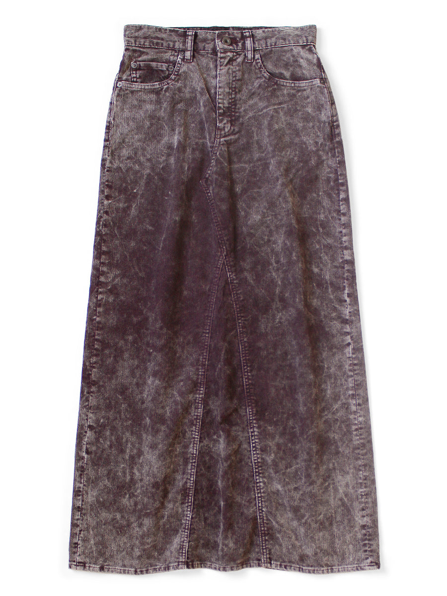 Kapital 14W Corduroy Pencil Skirt (Dirty Dyed)
