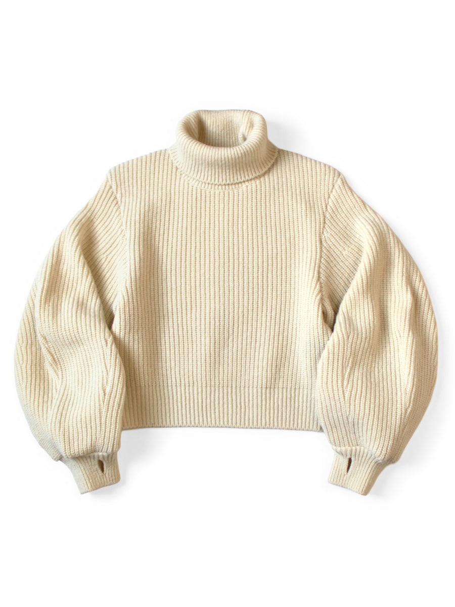 Kapital 5G Wool Ribbed Velvet Sleeve Sweater women
