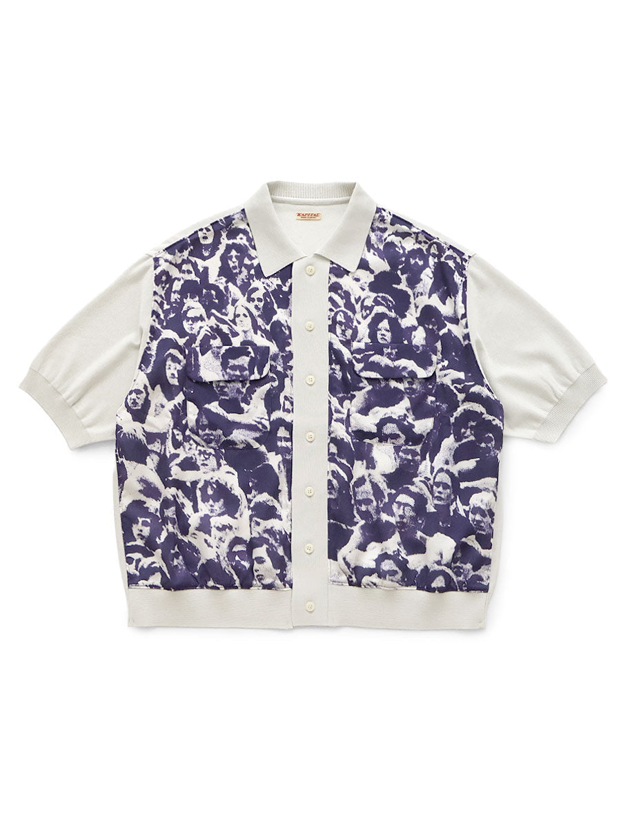 Kapital Knit x Rayon Polo Shirt (Festival Print)