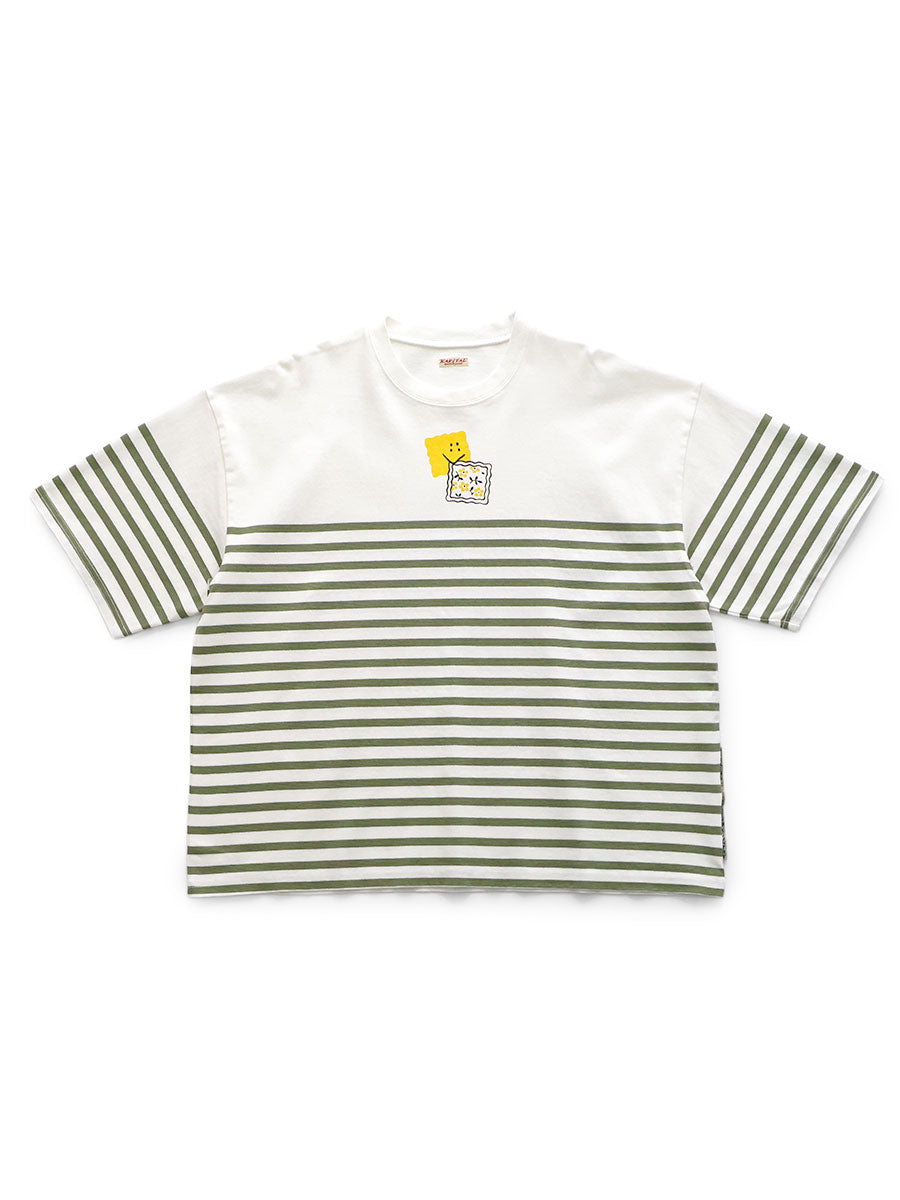 Kapital Panel Border Jersey BOX-T (PECKISH RAINBOWY print) Tee