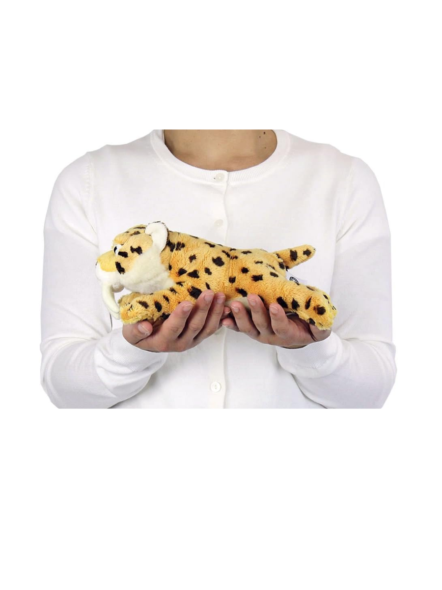 Colorata Smilodon Lying Pose Saber Tooth Tiger Plush Toy