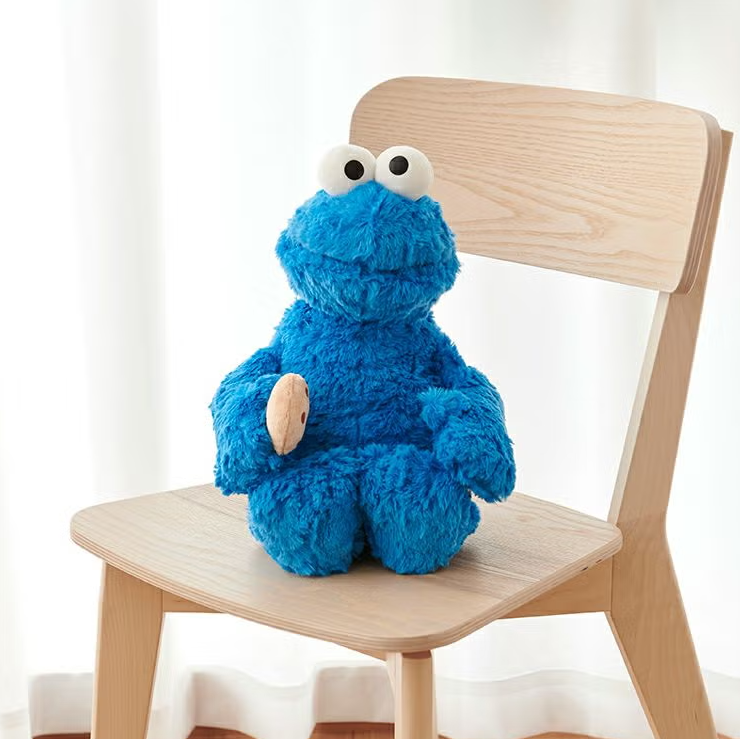 Sesame Street Cookie Monster Plush Toy 45cm Blue