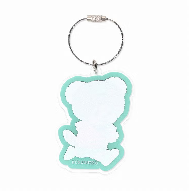 Monchhichi Tanutanu Retro Street Acrylic Ring Keychain
