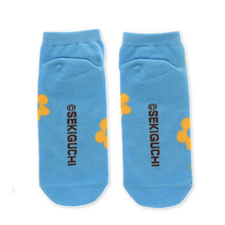 Monchhichi Floral Blue Ankle Socks