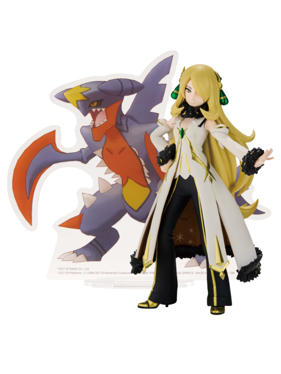 Pokemon Masters EX PANEL SPECTACLE Cynthia & Mega Garchomp figure