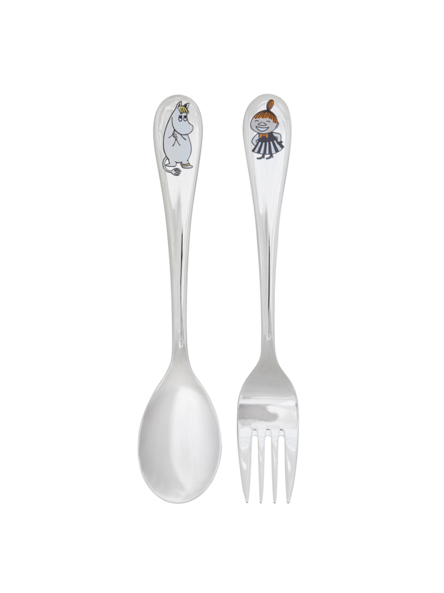 Moomin Kids Spoon & Fork Set Snorkmaiden / Little My – Stainless Steel Cutlery