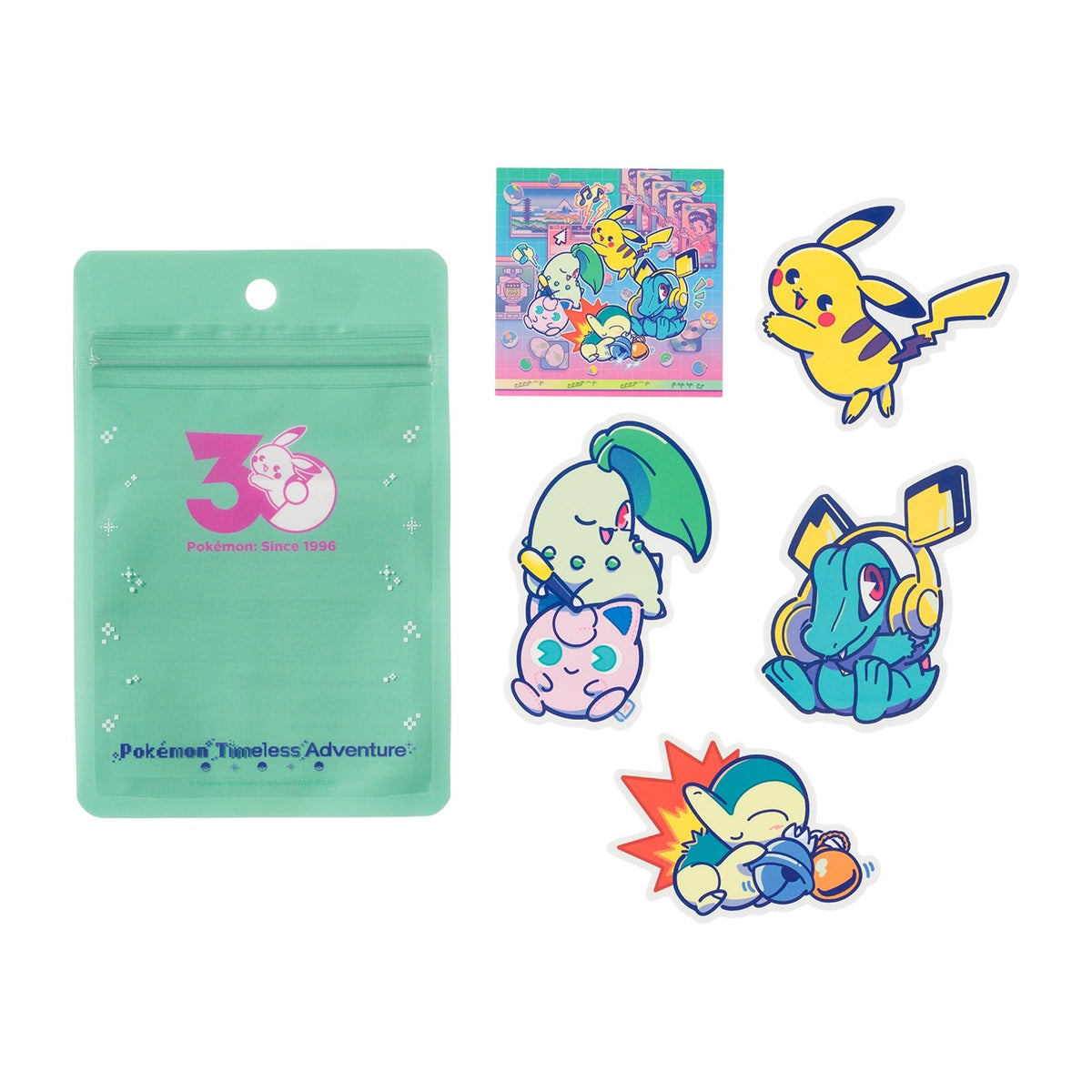 Pokemon Timeless Adventure Johto Sticker Set 5 Pack