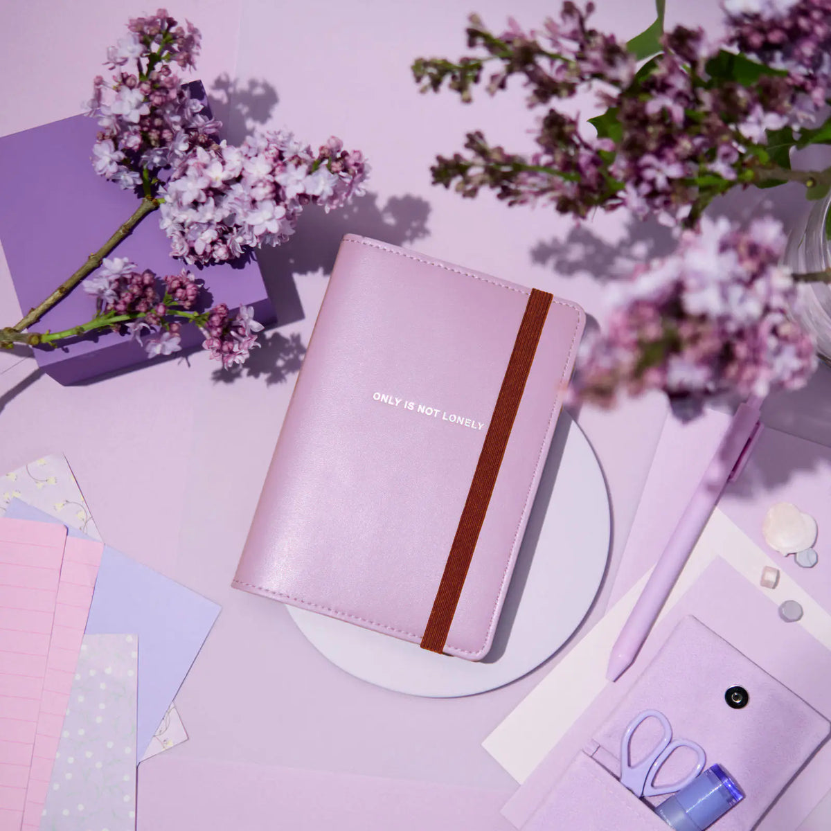 Hobonichi Techo 2027 ONLY IS NOT LONELY Lilac A6 Planner Cover