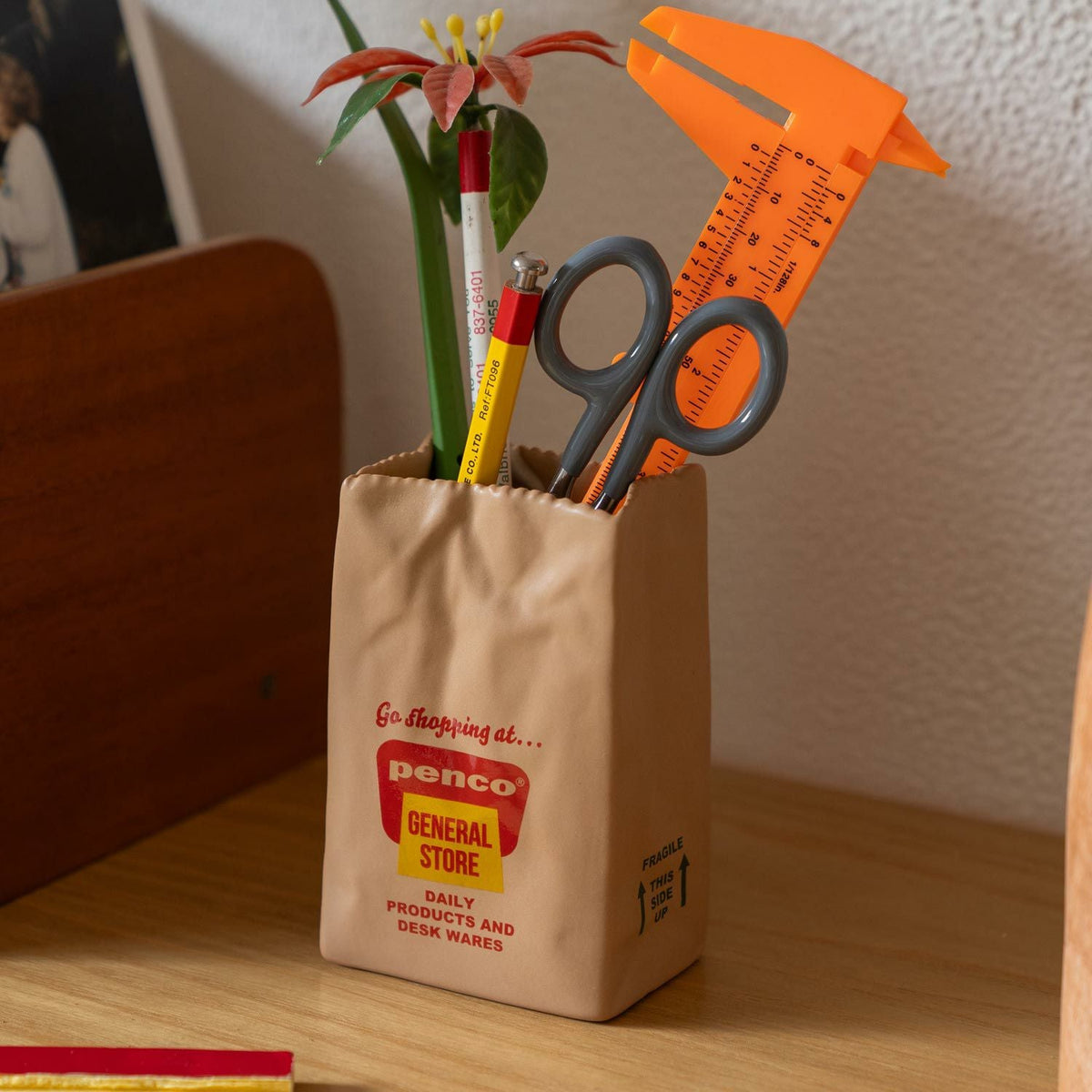 Hobonichi Penco Brown Bag Stand Pen Holder