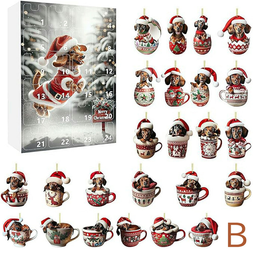 LIHAO Advent Calendar 2024 Christmas Pendant Set