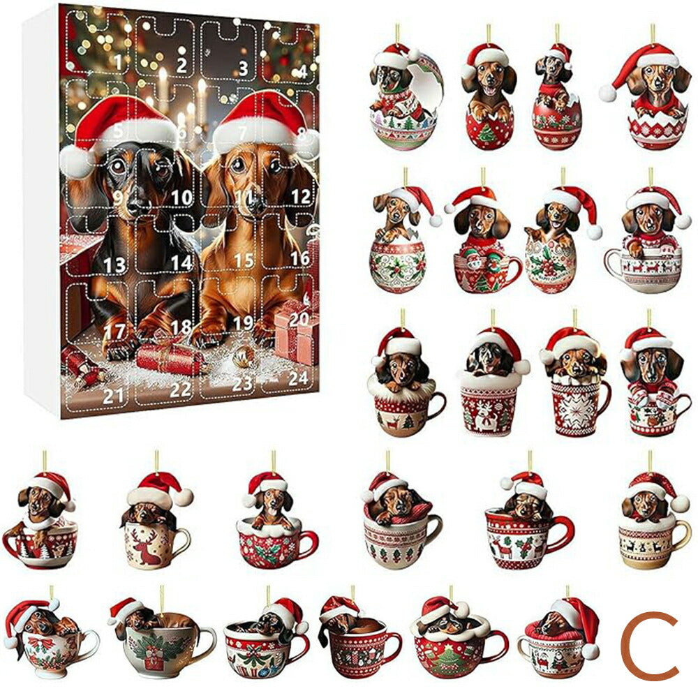 LIHAO Advent Calendar 2024 Christmas Pendant Set