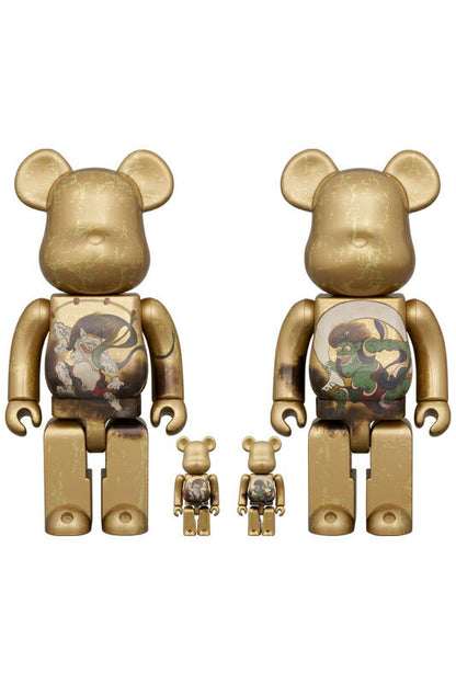 BE@RBRICK Wind God Thunder God 100% & 400% 4 PCS SET medicom bearbrick