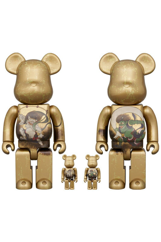 BE@RBRICK Wind God Thunder God 100% & 400% 4 PCS SET medicom bearbrick