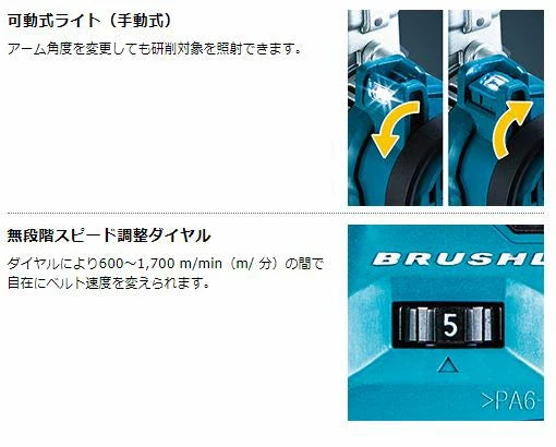 Makita 18V Cordless Belt Sander 9mm BS180DZ