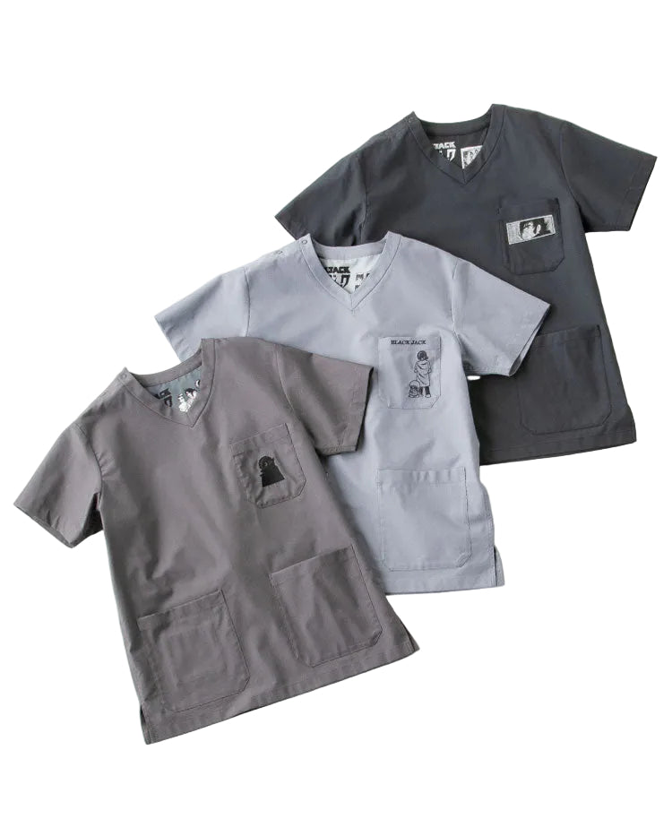 Scrub Canvas Club × BLACK JACK Unisex Scrub Top R77