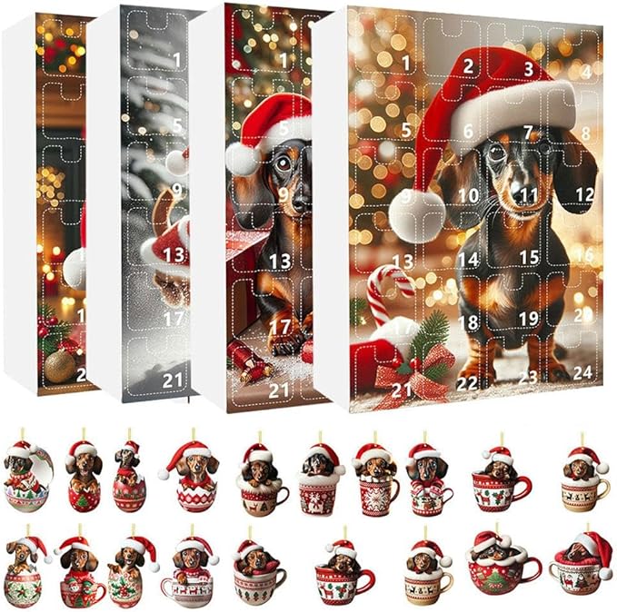 LIHAO Advent Calendar 2024 Christmas Pendant Set