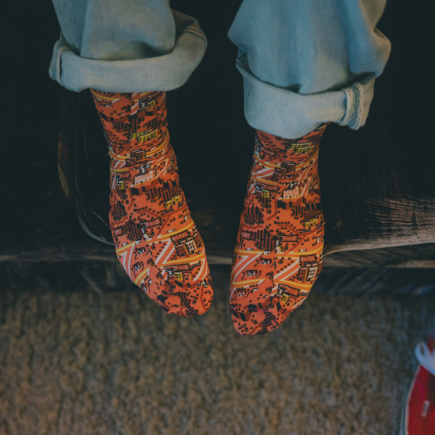 Tabio MOTHER 2 Onett Map Knit Socks