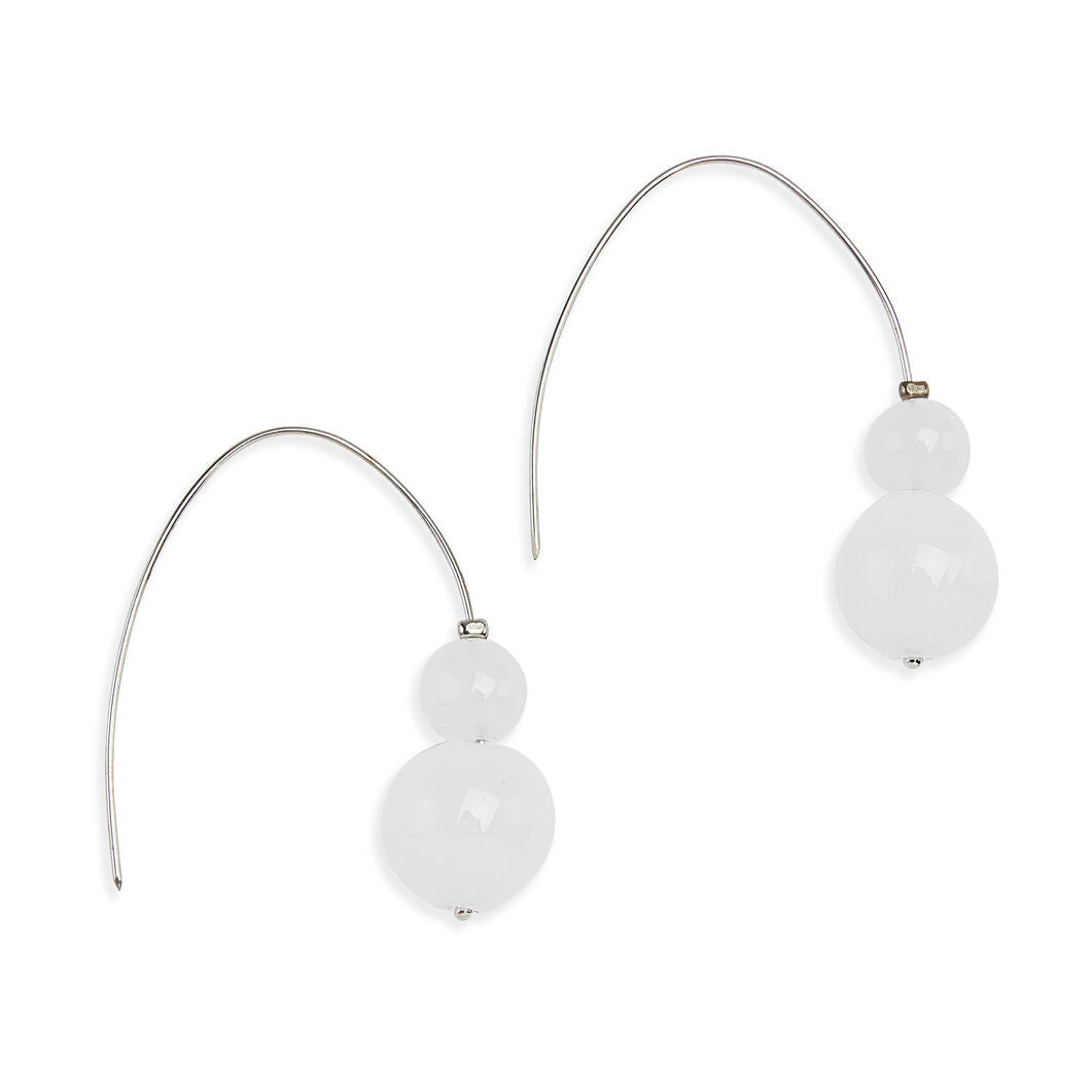 Frost Bubble Murano Glass Drop Earrings Sterling Silver Luna Collection