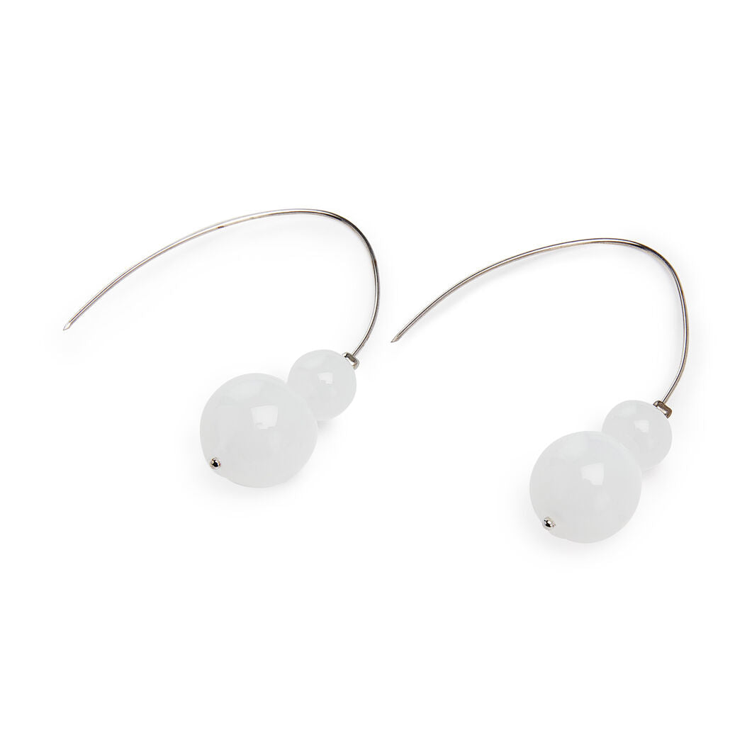 Frost Bubble Murano Glass Drop Earrings Sterling Silver Luna Collection