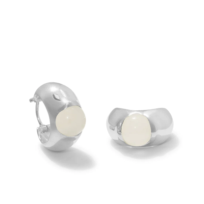 Annika Inez Rolling Stone Earrings Sterling Silver