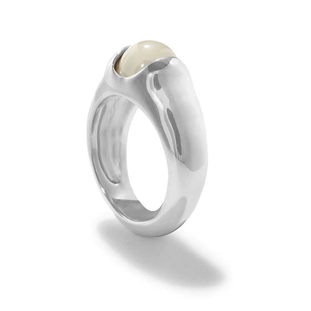 Annika Inez Rolling Stone Ring Size 10 Sterling Silver