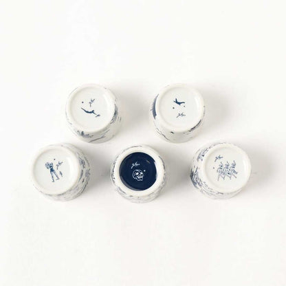 Tadanori Yokoo Skull Ochoko Cup Set – 5 Pieces