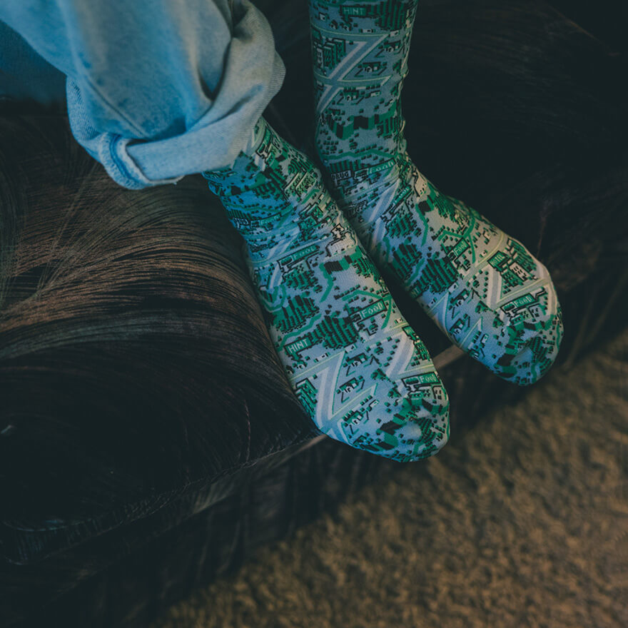 Tabio MOTHER 2 Onett Map Knit Socks